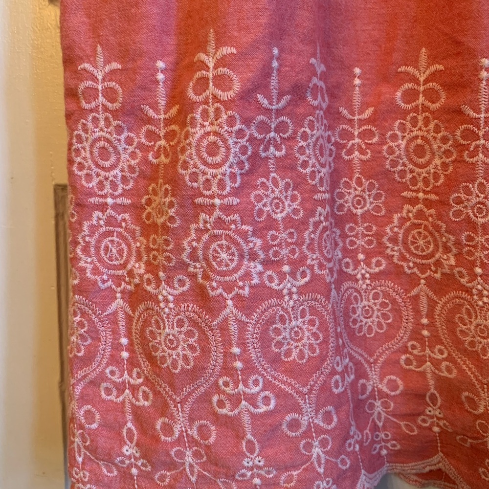EUC MAX STUDIO PINK EMPIRE WAIST DRESS EMBROIDERY, large - Picture 3 of 7